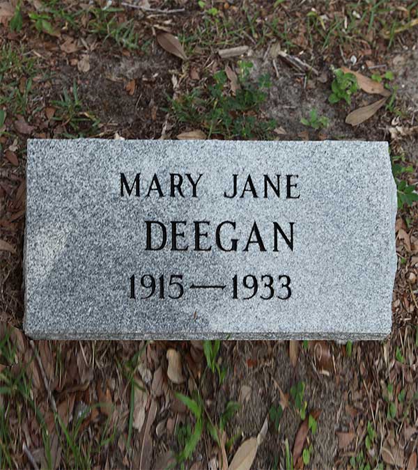 Mary Jane Deegan Gravestone Photo