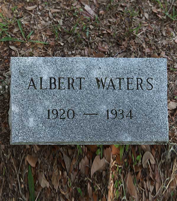 Albert Waters Gravestone Photo