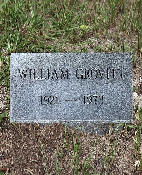 William Grovitt Gravestone Photo