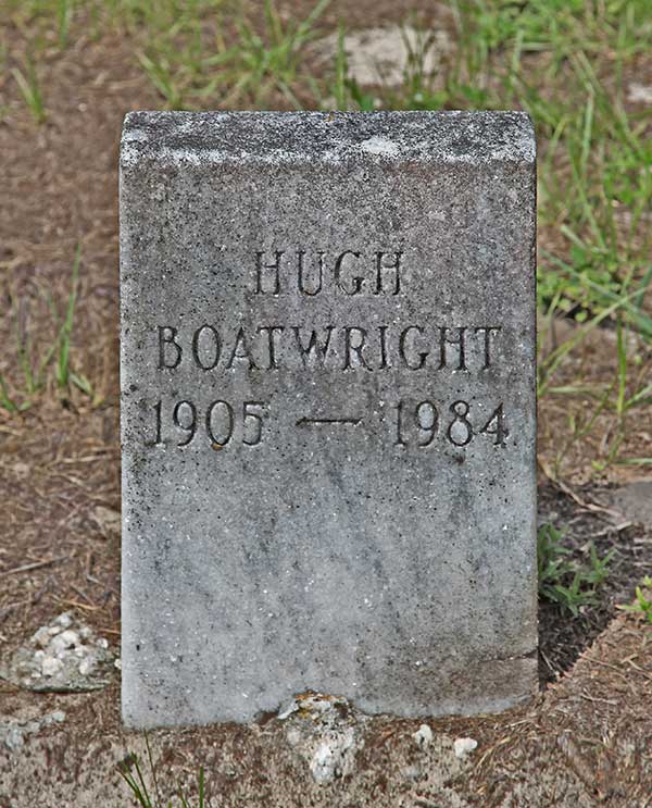 Hugh Boatwright Gravestone Photo