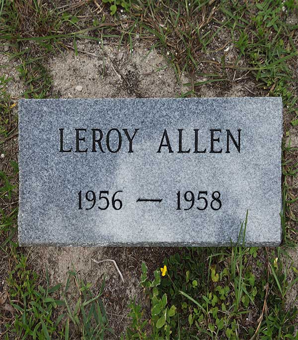 Leroy Allen Gravestone Photo