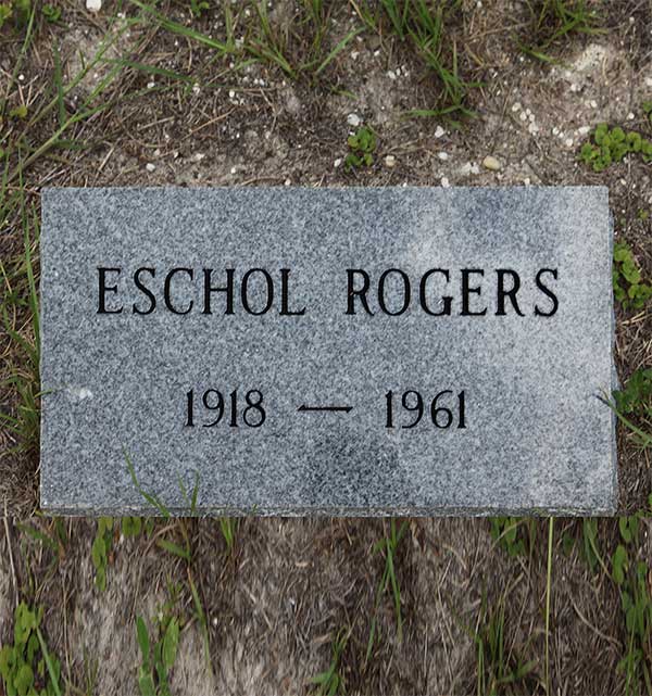 Eschol Rogers Gravestone Photo