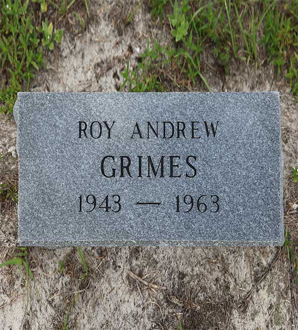 Roy Andrew Grimes Gravestone Photo