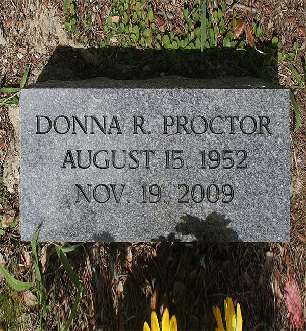 Donna R. Proctor Gravestone Photo