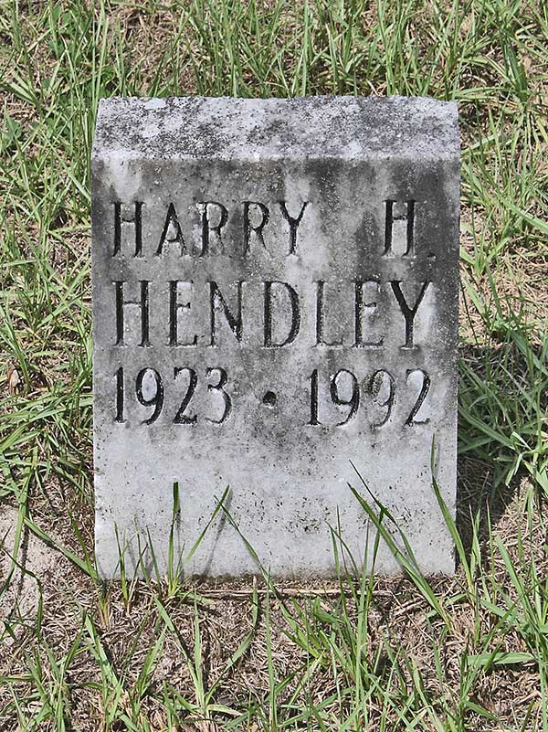 Harry H. Hendley Gravestone Photo