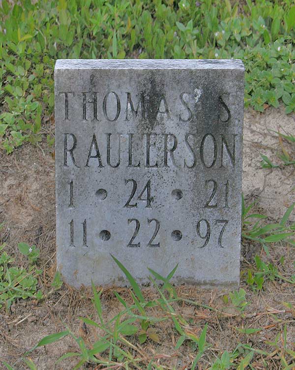 Thomas S. Raulerson Gravestone Photo