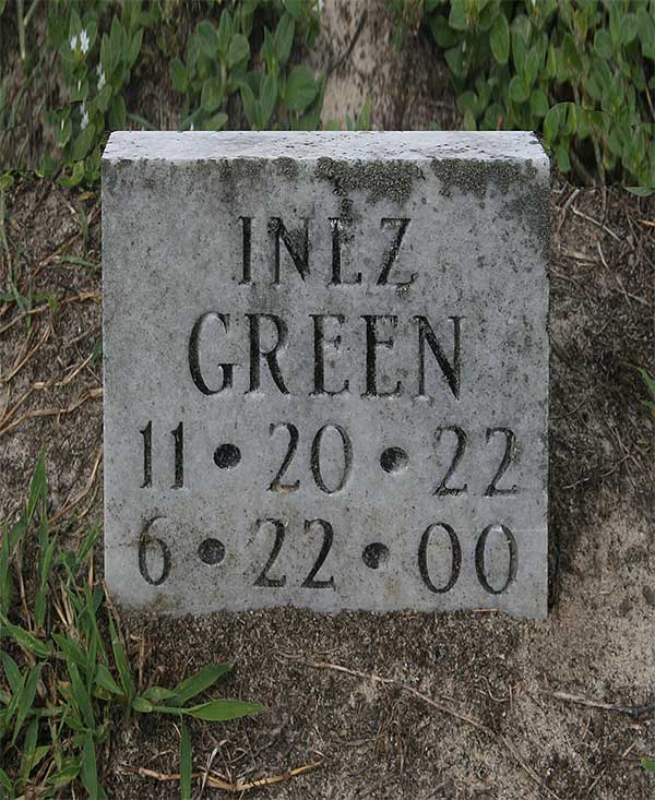 Inez Green Gravestone Photo
