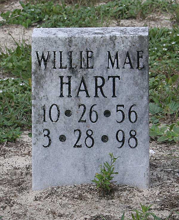 Willie Mae Hart Gravestone Photo