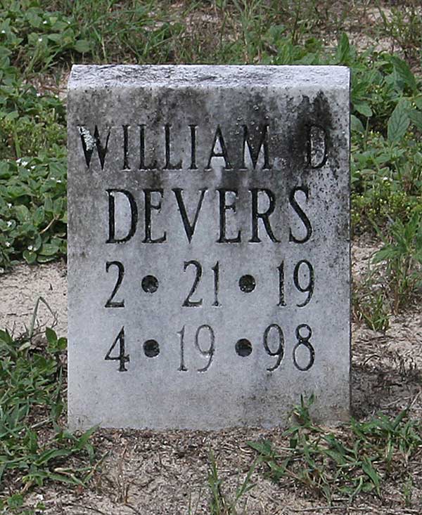 William D. Devers Gravestone Photo