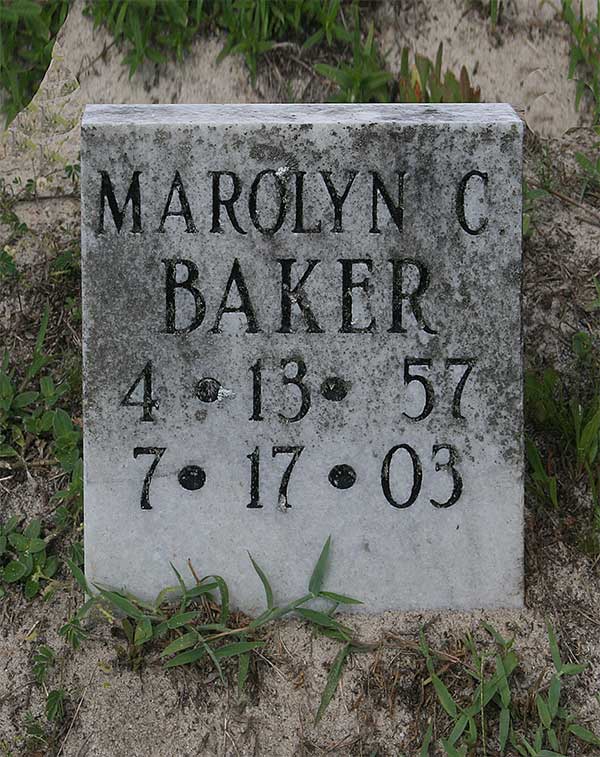 Marolyn C. Baker Gravestone Photo