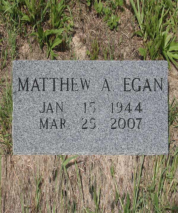 Matthew A. Egan Gravestone Photo