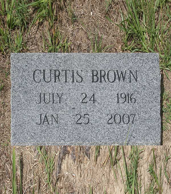 Curtis Brown Gravestone Photo
