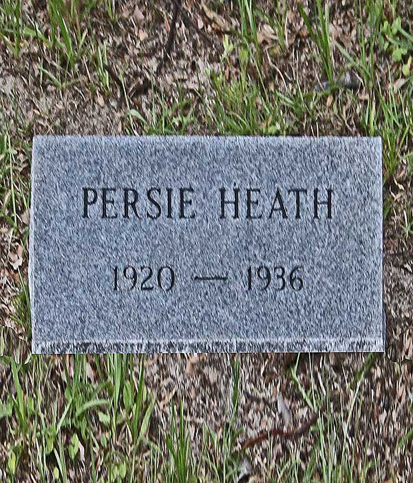 Persie Heath Gravestone Photo