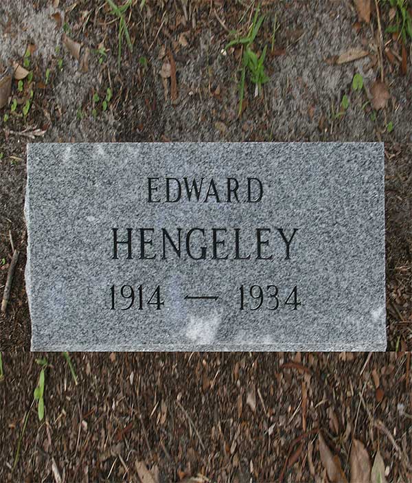 Edward Hengeley Gravestone Photo