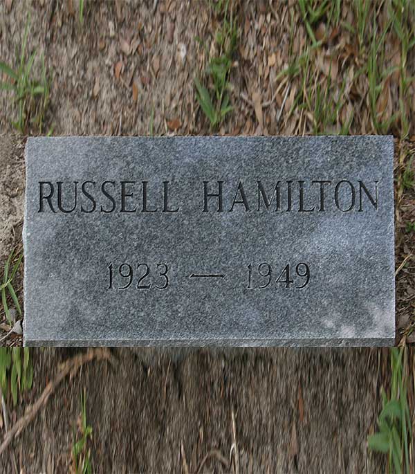 Russell Hamilton Gravestone Photo