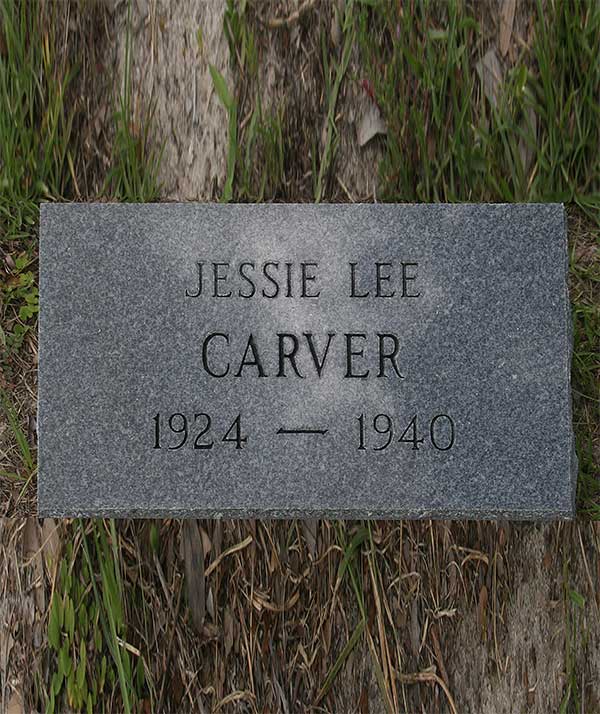 Jessie Lee Carver Gravestone Photo