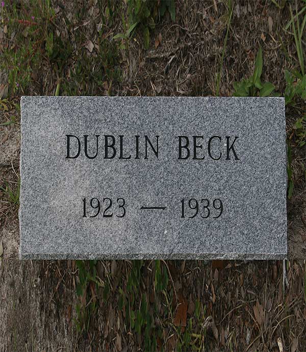 Dublin Beck Gravestone Photo