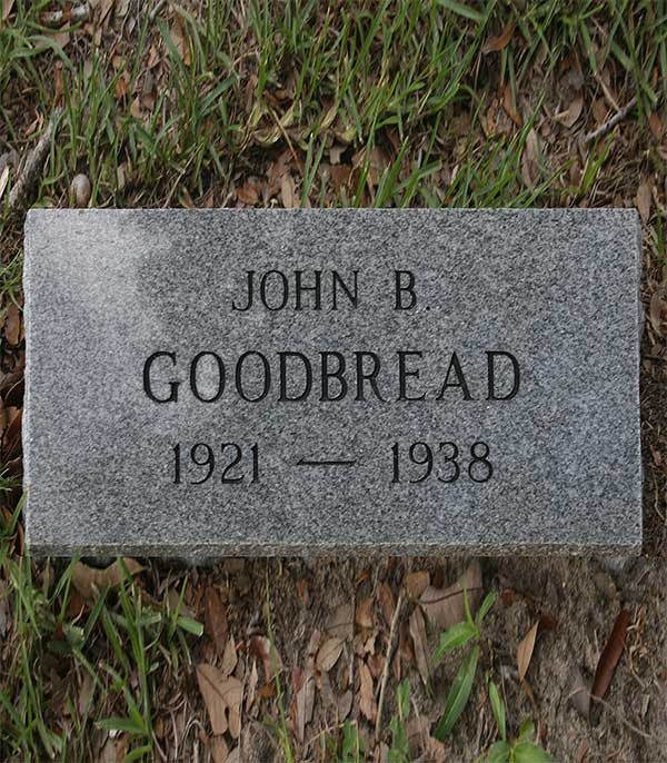 John B. Goodbread Gravestone Photo