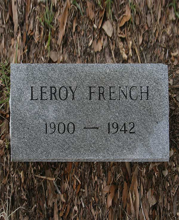 Leroy French Gravestone Photo