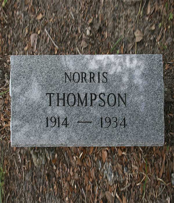 Norris Thompson Gravestone Photo