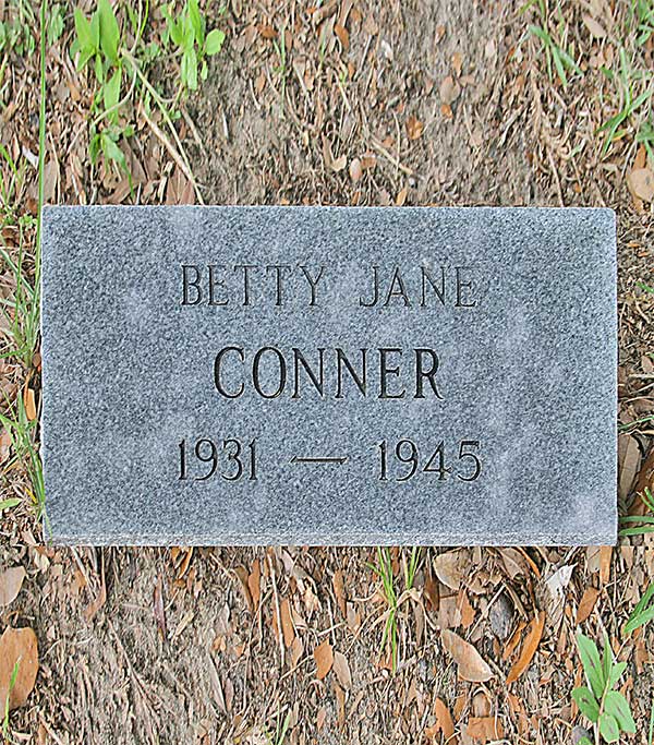 Betty Jean Conner Gravestone Photo