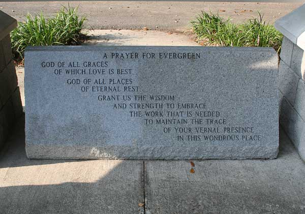  A Prayer for Evergreen Gravestone Photo