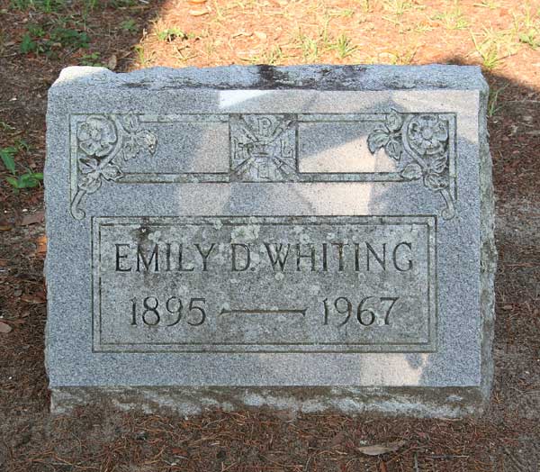 Emily D. Whiting Gravestone Photo