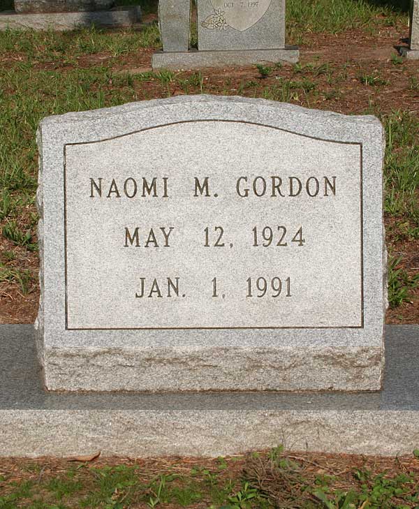 Naomi M. Gordon Gravestone Photo