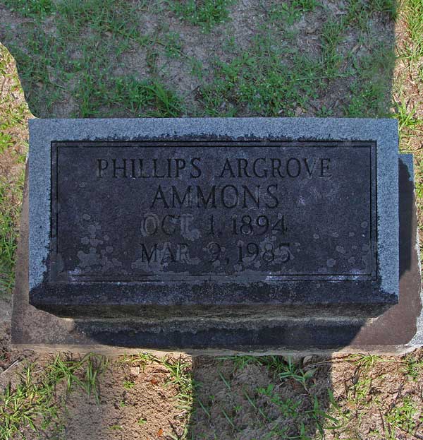 Phillips Argrove Ammons Gravestone Photo