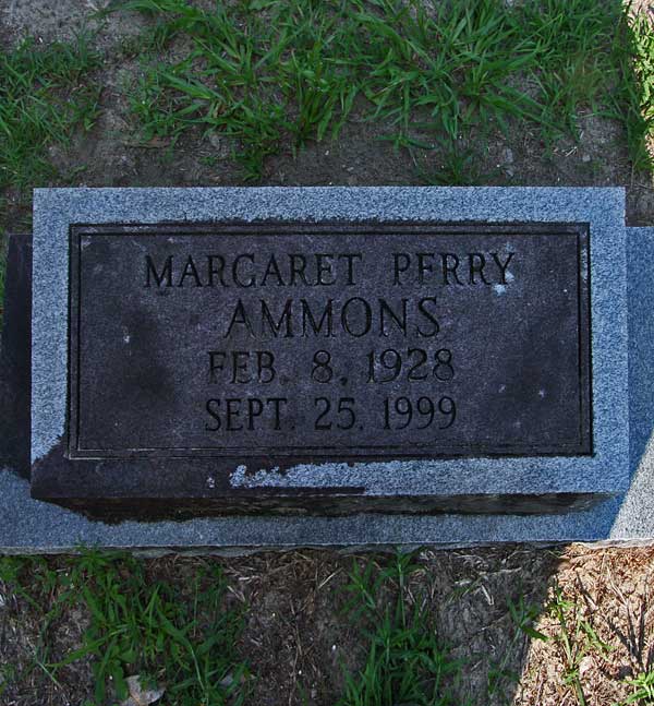 Margaret Perry Ammons Gravestone Photo
