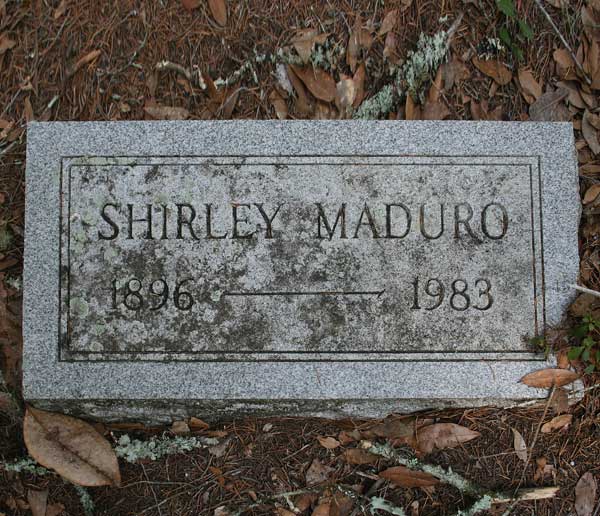 Shirley Maduro Gravestone Photo