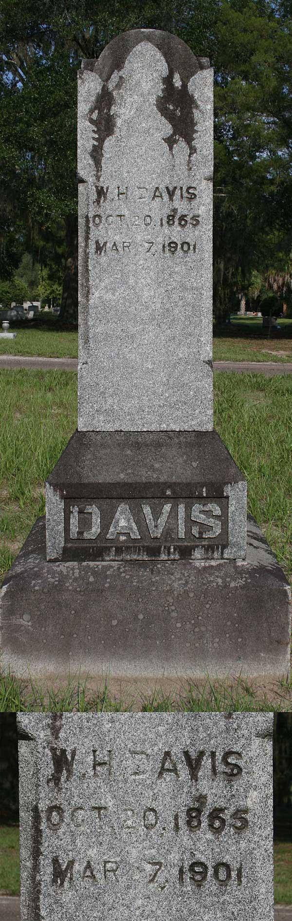 W.H. Davis Gravestone Photo