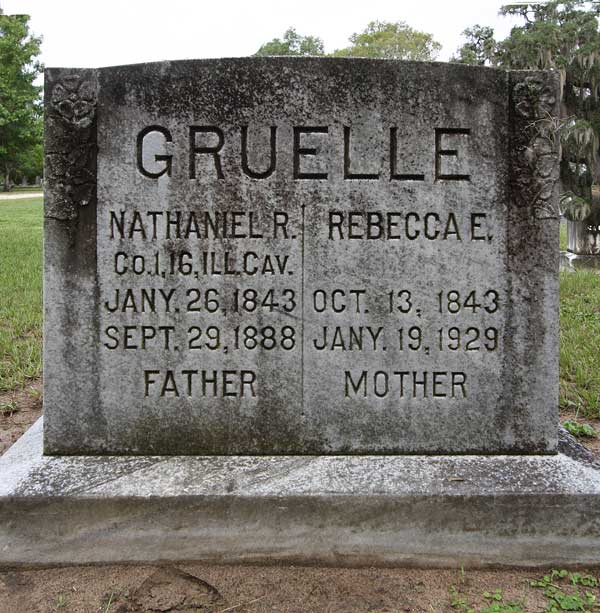 Nathaniel R. & Rebecca E. Gruelle Gravestone Photo