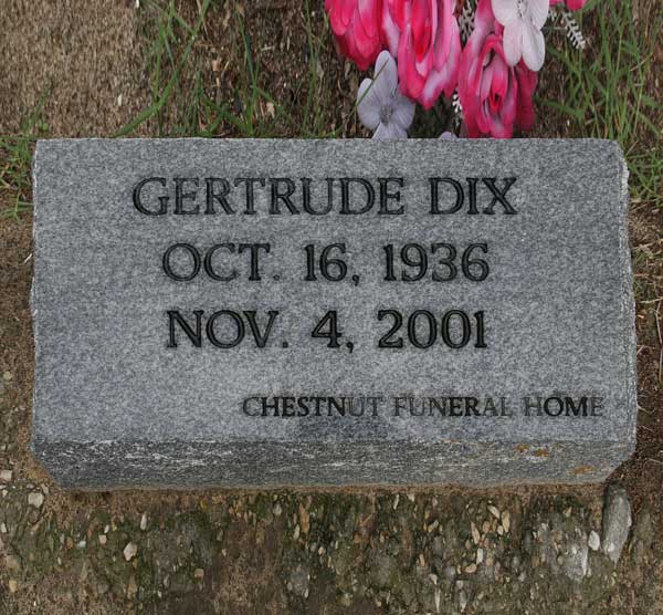 Gertrude Dix Gravestone Photo