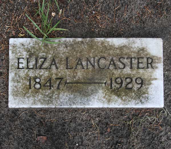 Eliza Lancaster Gravestone Photo