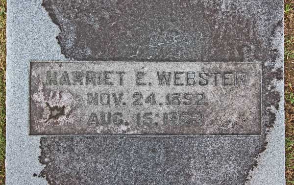 Harriet E. Webster Gravestone Photo
