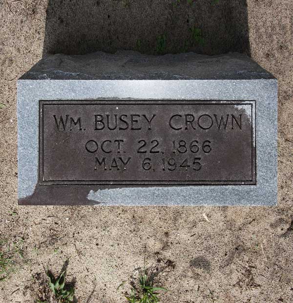 Wm. Busey Crown Gravestone Photo
