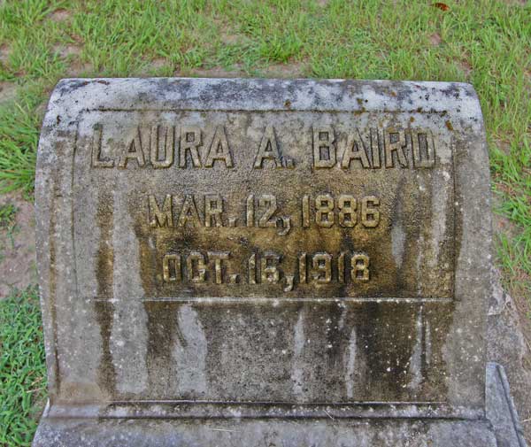 Laura A. Baird Gravestone Photo