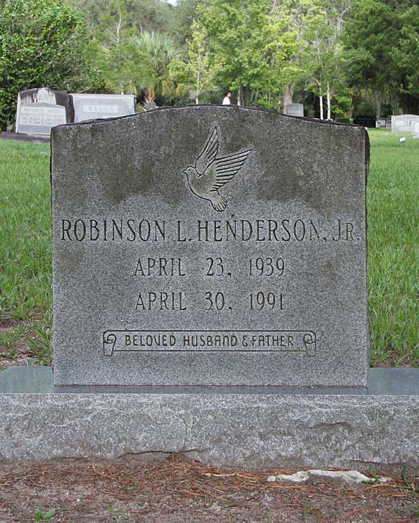 Robinson L. Henderson Gravestone Photo