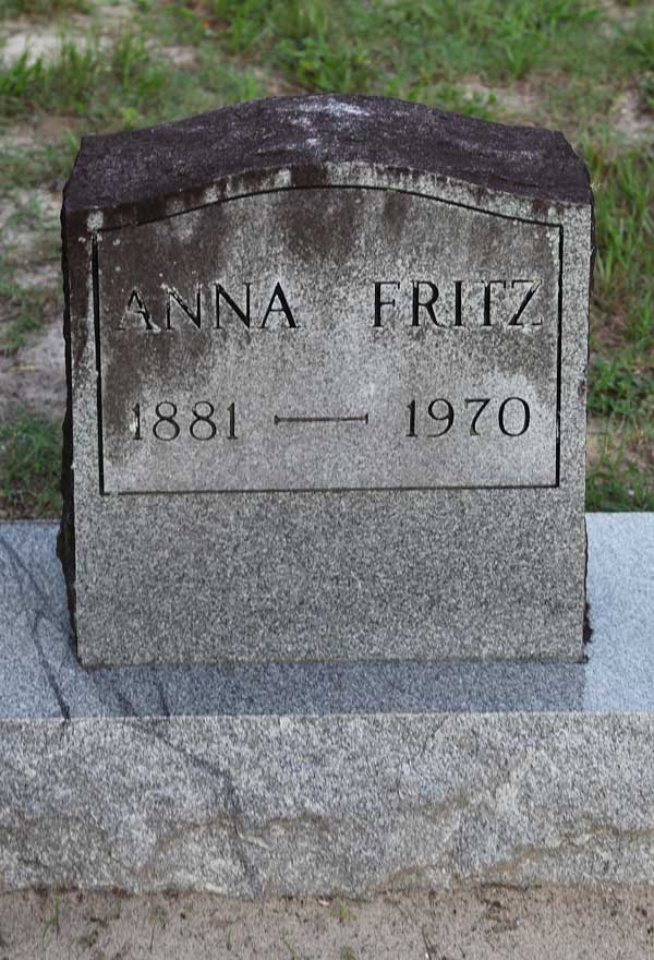 Anna Fritz Gravestone Photo