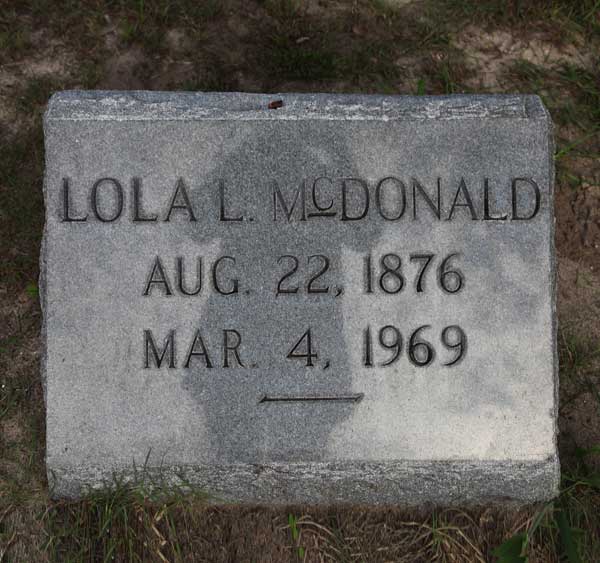 Lola L. McDonald Gravestone Photo