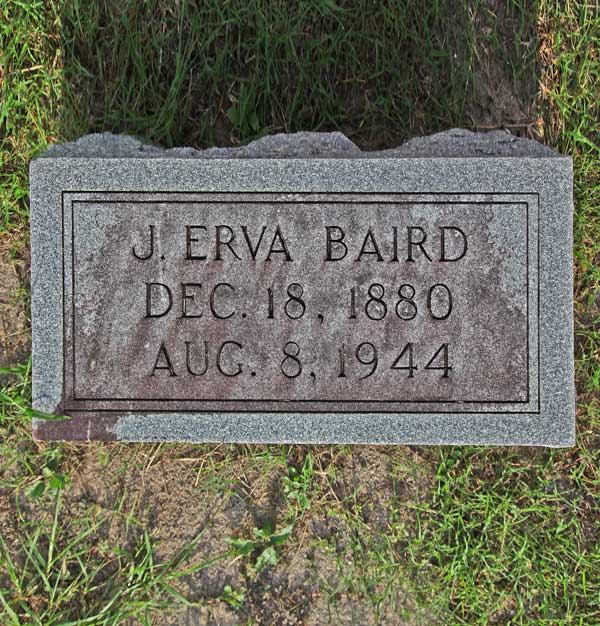 J. Erva Baird Gravestone Photo