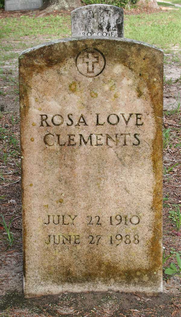 Rose Love Clements Gravestone Photo
