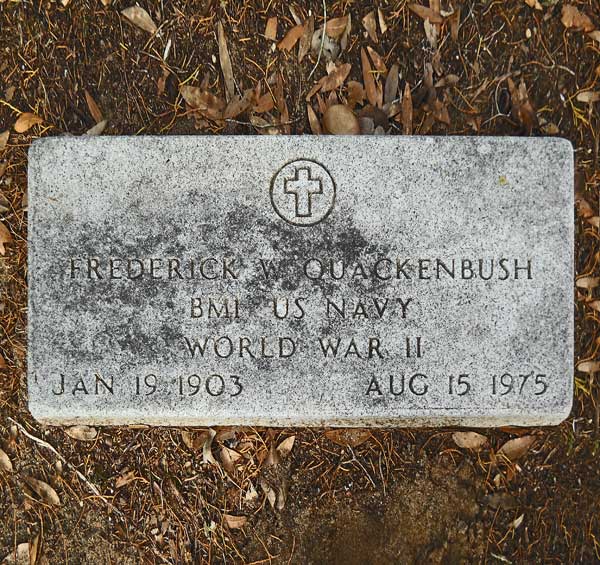 Frederick W. Quackenbush Gravestone Photo