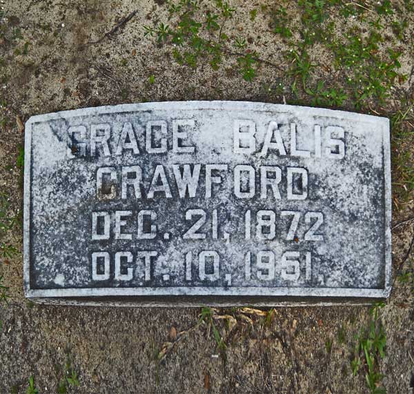 Grace Balis Crawford Gravestone Photo