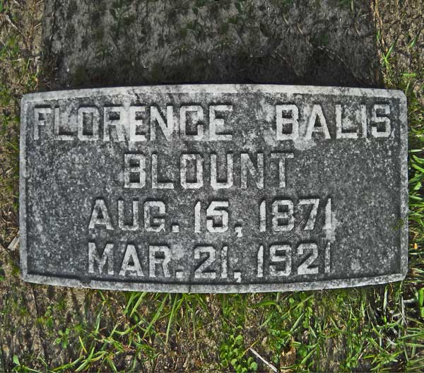 Florence Balis Blount Gravestone Photo