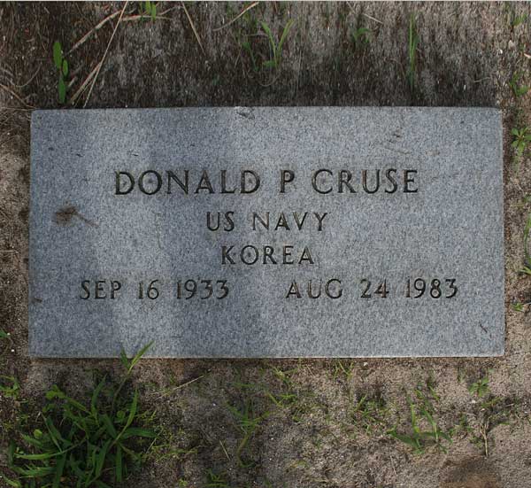 Donald P. Cruse Gravestone Photo