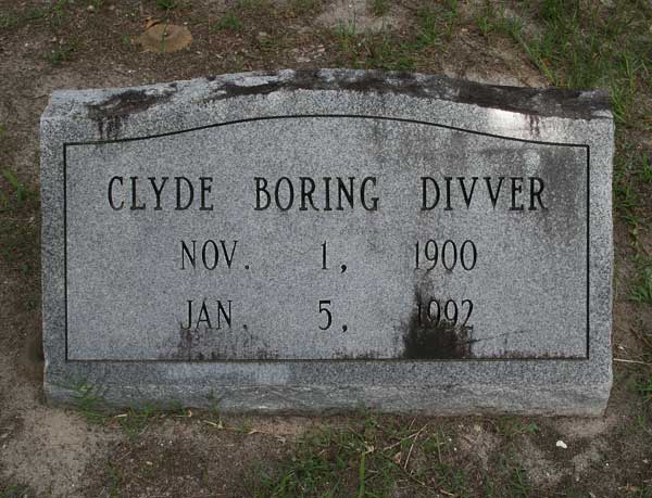 Clyde Boring Divver Gravestone Photo