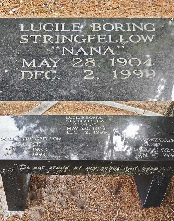 Lucile Boring Stringfellow Gravestone Photo