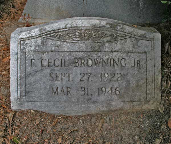 F. Cecil Browning Gravestone Photo